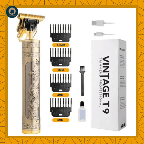 Clippers for Men , T9 Blade Hair Trimmer , Zero Gapped , Lines, Edges, Sideburns, Beard Grooming Kit Low Noise ,USB with Stand Rechargeable with Guide Combs - premium item from Noroze Emporium