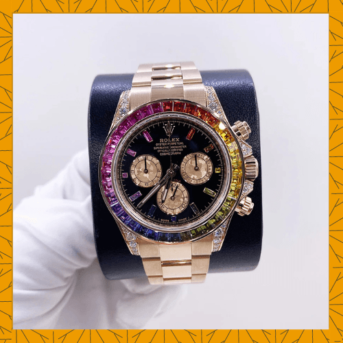Rolex "Rainbow" Daytona 40mm 116595RBOW Black Gem Stone Dial