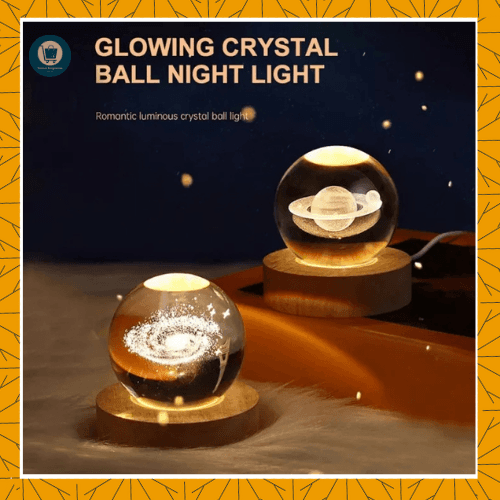 3D Crystal Moon Lamp USB Night Light Creative Gift Galaxy Saturn Moon Lamp For Home Decor - premium item from Noroze Emporium